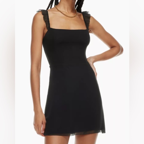 Aritzia Wilfred Fete Mini Little Black Dress Size 8 - Picture 1 of 4